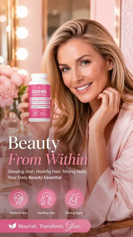 Derma Essential skin health supplement with Biotin and Vitamin C